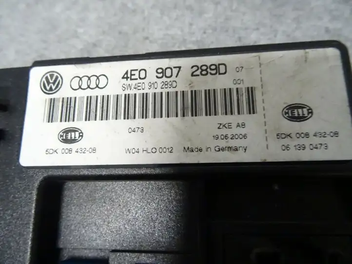 Audi A8 S8 D3 4E (2005 - 2007) 4E0907289E Модуль комфорта — фото 4