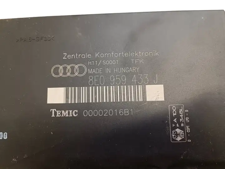 Audi A4 S4 B7 8E 8H (2004 - 2009) 8E0959433J Модуль комфорта — фото 2