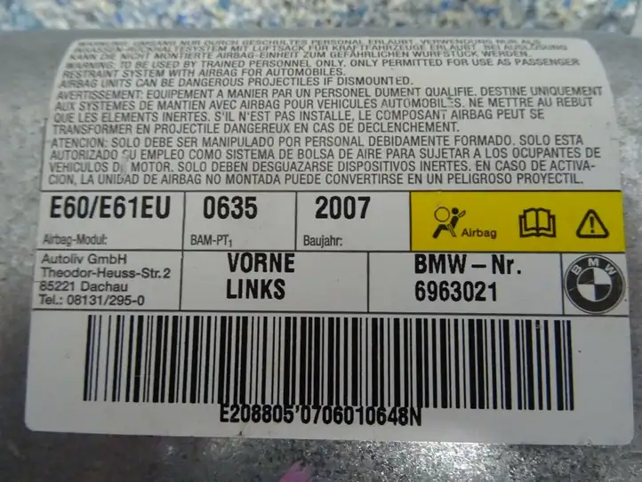 BMW 5 E60 E61 (2004 - 2010) 6963021 Подушка безопасности двери — фото 10