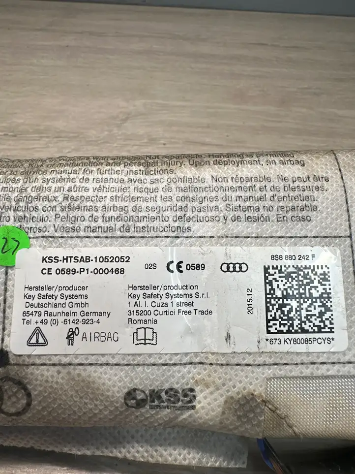 Audi A6 C7 (2011 - 2014) 8S8880242F Комплект подушек безопасности — фото 2