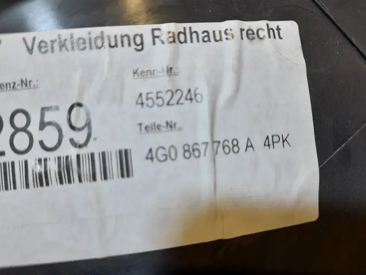 Audi A6 C7 (2014 - 2018) 4G0867768A Нижняя боковая отделка заднего сиденья — фото 3
