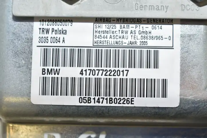 BMW 7 E65 E66 (2001 - 2008) 7077222 Подушка безопасности задней двери — фото 3
