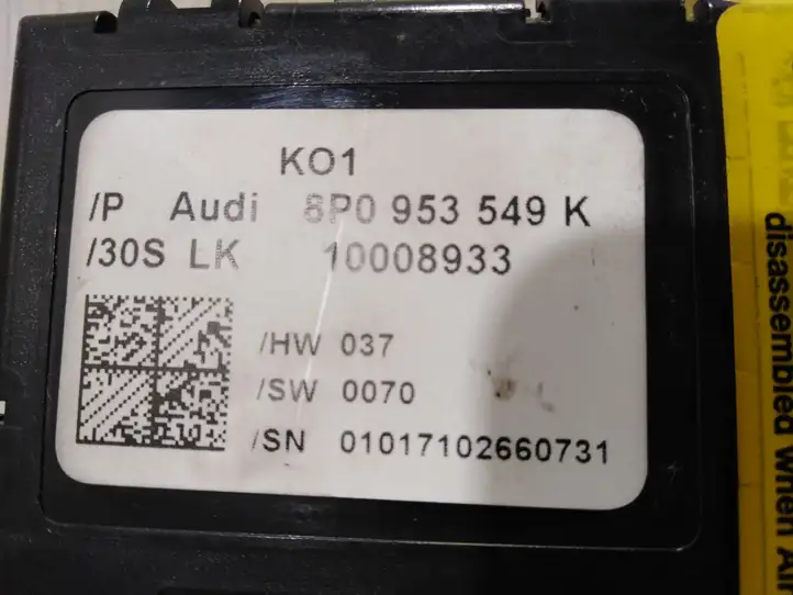 Audi A3/S3 8P (2008 - 2013) 8P0953549K Датчик угла поворота руля — фото 4