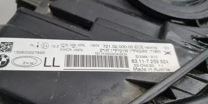 BMW 3 F30 F35 F31 (2012 - 2018) 63117259524 Передняя фара — фото 10