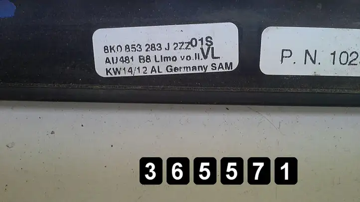 Audi A4 S4 B8 8K (2011 - 2015) 8K0853283J Накладка стекла задней двери — фото 5