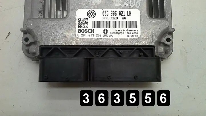 Seat Toledo II (1M) (1998 - 2006) 1900tdi 03g906021ln 0281013282 uk Блок управления двигателем (ЭБУ) — фото 4