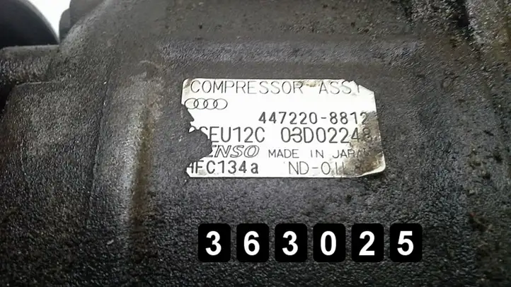 Audi A6 S6 C5 4B (1997 - 2001) 2500TDI44722088124B0260805J Компрессор (насос) кондиционера воздуха — фото 6