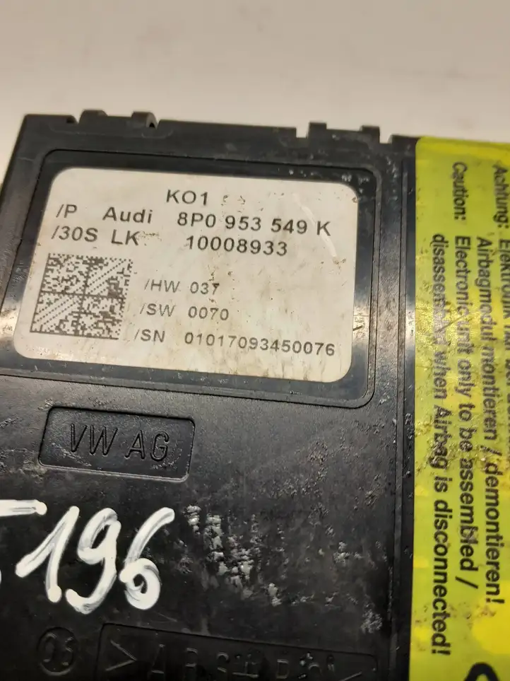 Audi A3/S3 8P (2008 - 2013) 8P0953549K Датчик угла поворота руля — фото 4