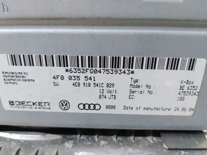 Audi A6 S6 C6 4F (2004 - 2008) 4F0035541 Магнитола / мультимедийная система — фото 3