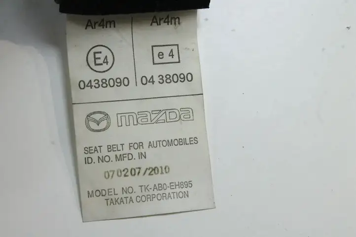 Mazda 3 II (2009 - 2011) TKAB0EH895 Задний ремень безопасности — фото 4