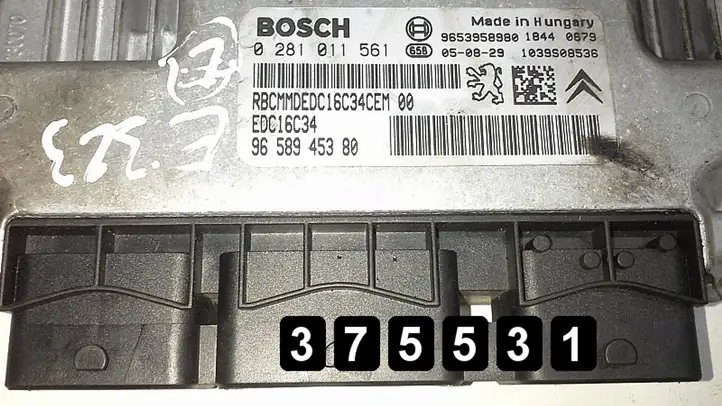 Citroen C5 (2004 - 2008) 1600hdi 9658945380 0281011561 Блок управления двигателем (ЭБУ) — фото 4