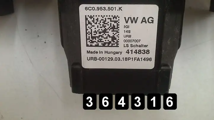 Skoda Fabia Mk3 (NJ) (2015 - 2021) 6c0953501k Другие включатели / ручки/ переключатели — фото 2