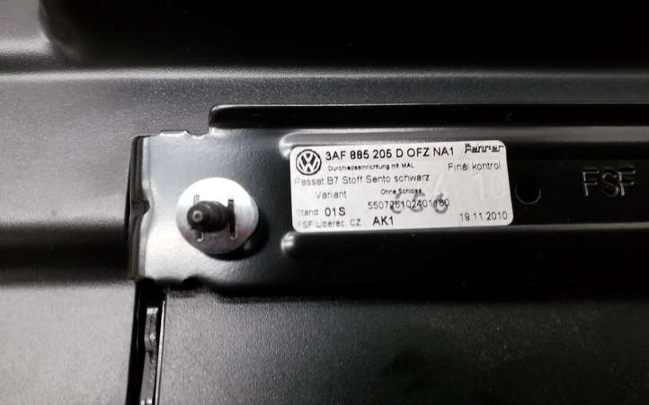 Volkswagen PASSAT B7 (2011 - 2014)  3AF885205 Подлокотник
