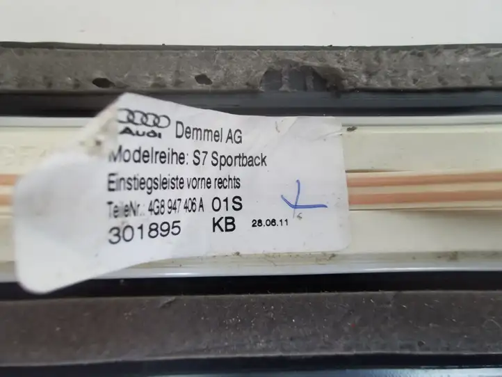 Audi A6 C7 (2011 - 2014) 4G8947406A Внутренняя отделка переднего порога — фото 5