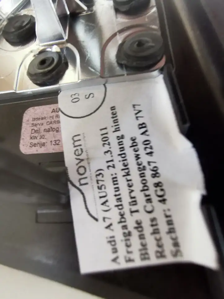 Audi A7 S7 4G (2014 - 2018) AG8867420AB Прочая отделка задней двери — фото 5