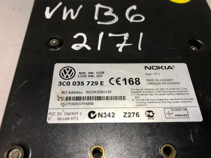 Volkswagen PASSAT B6 (2005 - 2010) 3C0035729E Блок GSM — фото 3