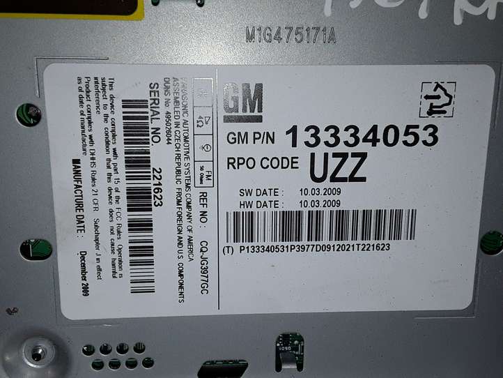 Opel Astra (2009 - 2012)  13334053 Радио/ проигрыватель CD/DVD / навигация