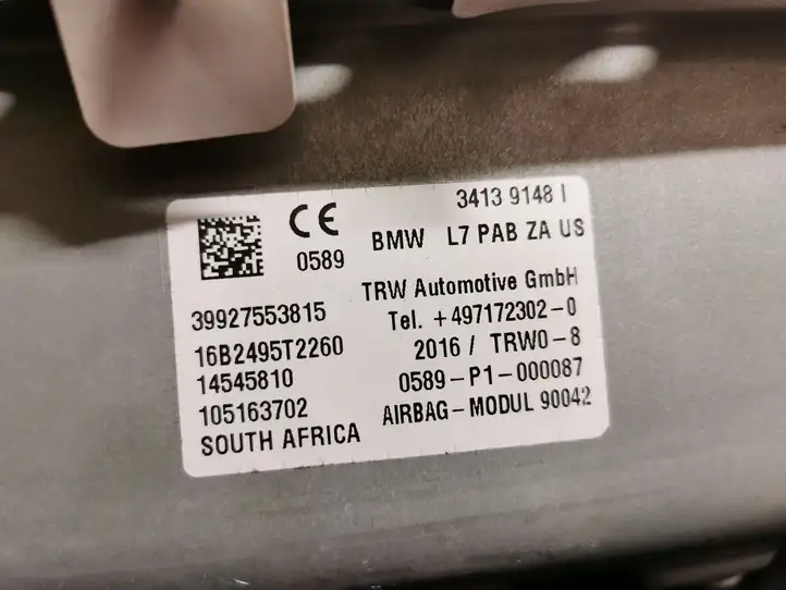 BMW 3 F30 F35 F31 (2012 - 2018) 34139148 Подушка безопасности пассажира — фото 4