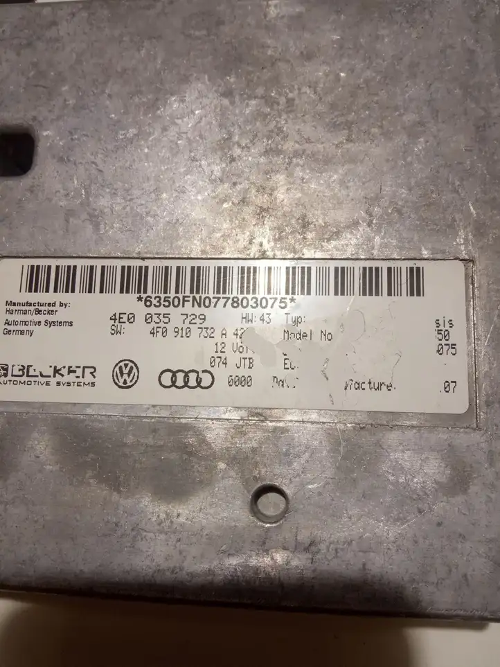 Audi A6 S6 C6 4F (2004 - 2008) 4E0035729 Контроллер мультимедийной системы — фото 3