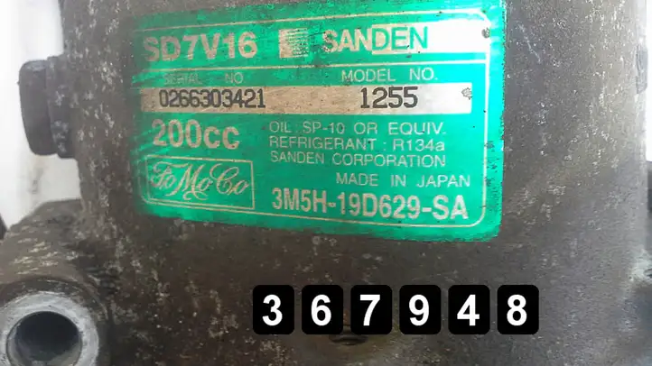 Mazda 3 I (2003 - 2006) 1600td 3m5h-19d629-sa Компрессор (насос) кондиционера воздуха — фото 7