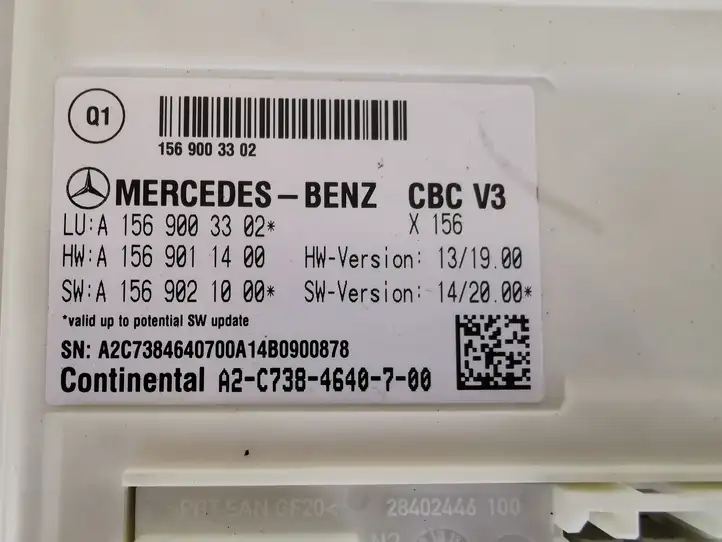 Mercedes-Benz CLA C117,X117,W117 (2013 - 2019) A1569003302 Модуль комфорта — фото 2