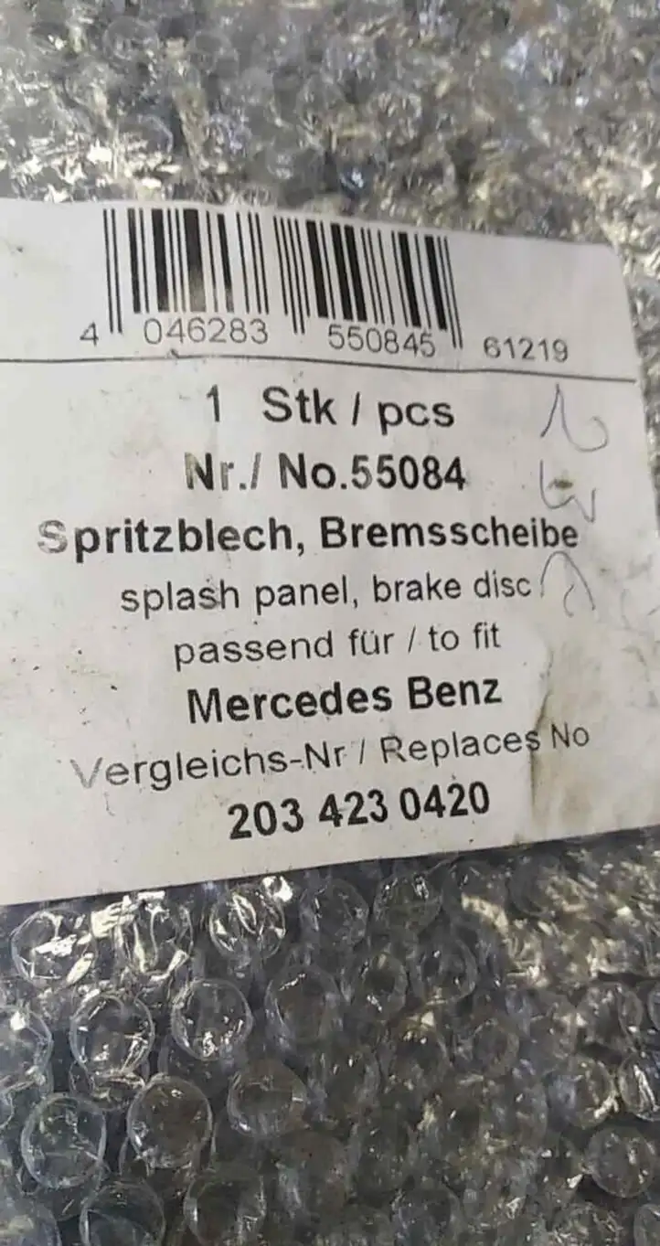 Mercedes-Benz C W203 (2000 - 2007) 2034230420 Защитный кожух заднего тормозного диска — фото 3