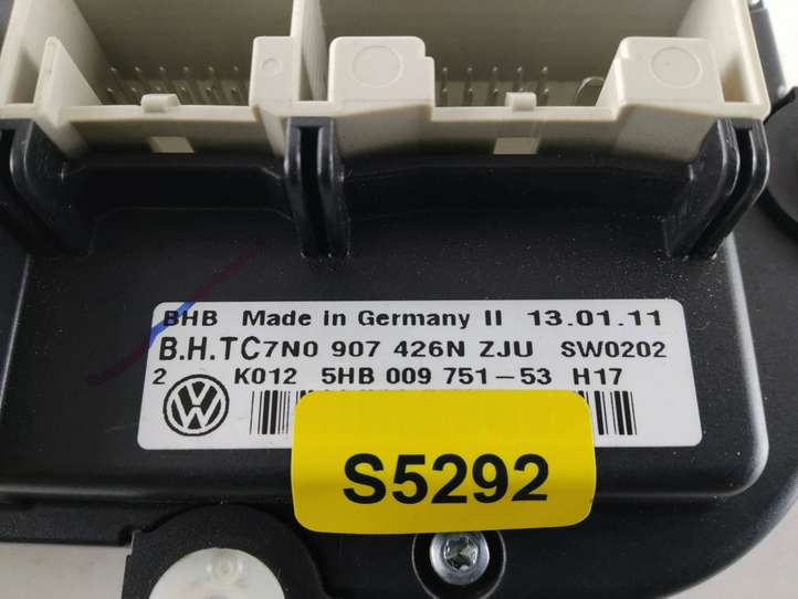 Volkswagen Caddy (2010 - 2015)  7N0907426N Блок управления кондиционера воздуха / климата/ печки (в салоне)