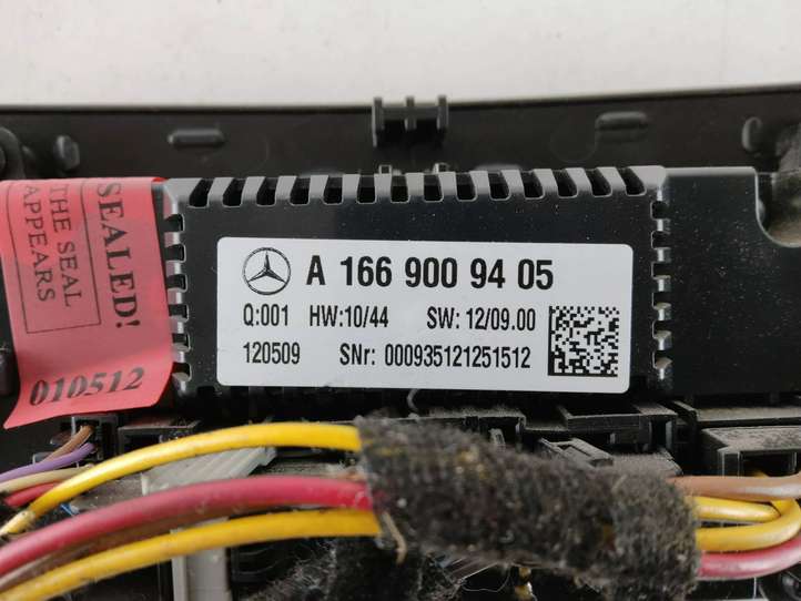 Mercedes-Benz ML W166 (2012 - 2017)  A1669009405 Блок управления кондиционера воздуха / климата/ печки (в салоне)