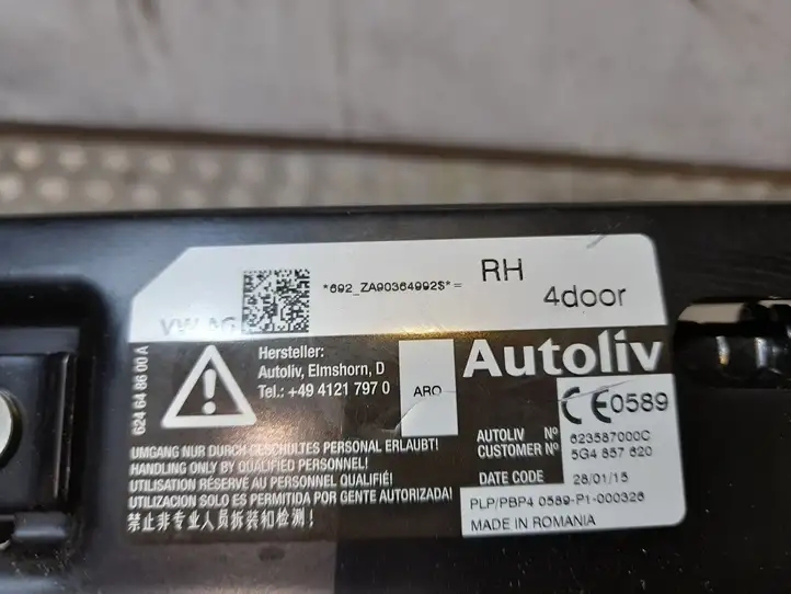 Audi A3/S3 8V (2012 - 2016) 5G4857620 Прочие детали салона — фото 2