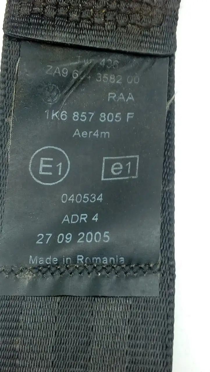 Volkswagen Golf V (2003 - 2009) 1K6851805F Задний ремень безопасности — фото 2