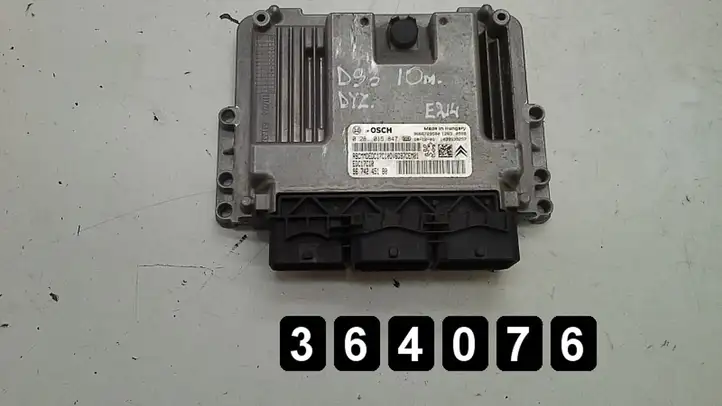 Citroen DS3 (2010 - 2016) 1600hdi 9674245180 0281015847 Блок управления двигателем (ЭБУ) — фото 2