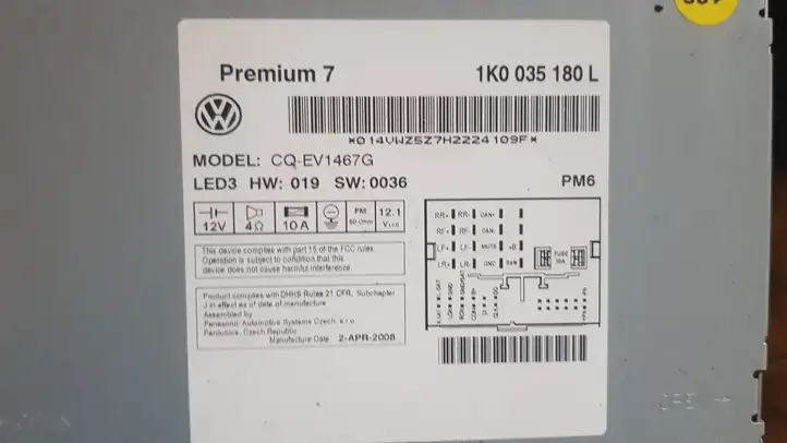 Volkswagen Golf V (2003 - 2009) 1K0035180L Магнитола / мультимедийная система — фото 5