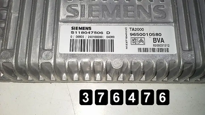 Peugeot 807 (2002 - 2011) 2000b 9650010580 s118047506 Блок управления двигателем (ЭБУ) — фото 4