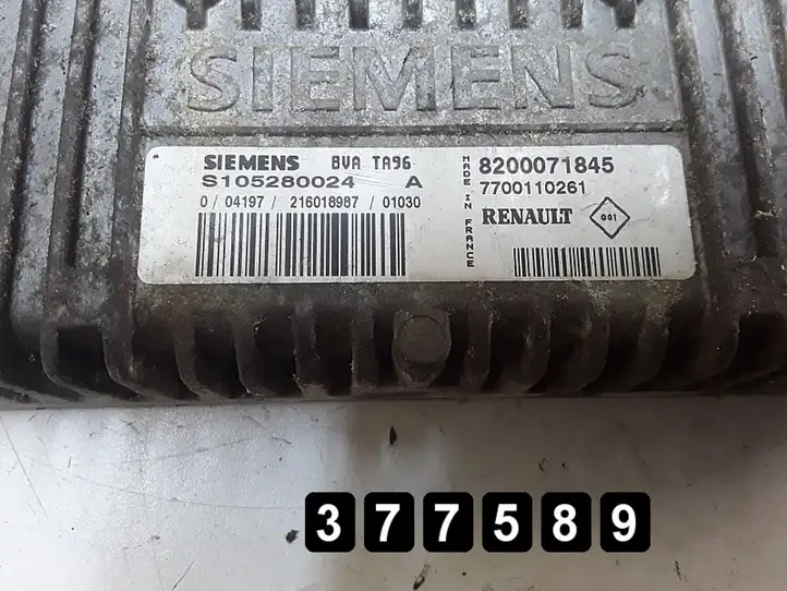 Renault Megane I (1995 - 2002) 2000petrol8200071845s105280024 Блок управления двигателем (ЭБУ) — фото 4