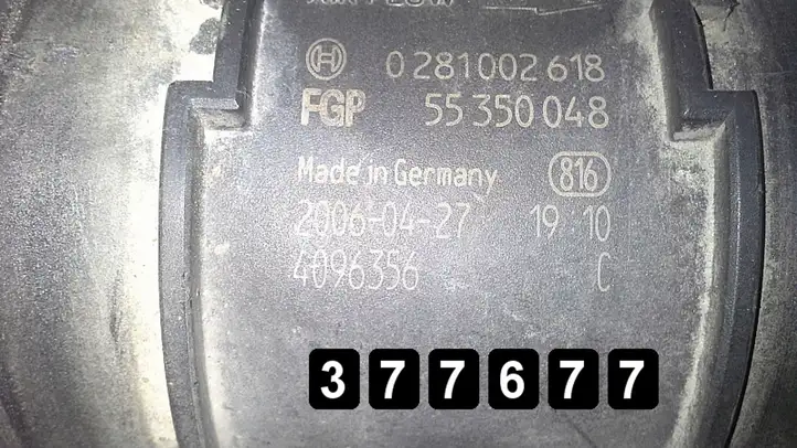 Opel Astra H (2004 - 2009) 1300cdti553500480281002618 Датчик массового расхода воздуха — фото 5