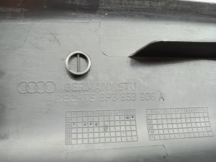 Audi A3/S3 8P (2004 - 2008) 8P3853906 Внутренняя отделка переднего порога — фото 3