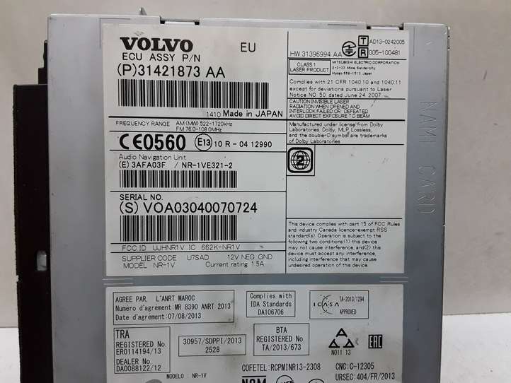 Volvo V40 (2012 - 2016)  P31421873AA Радио/ проигрыватель CD/DVD / навигация