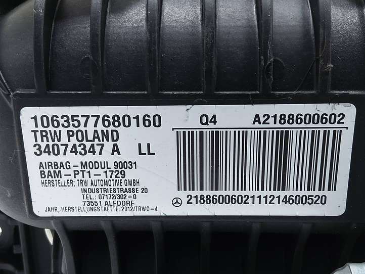 Mercedes-Benz CLS C218,X218 (2011 - 2017)  A2188600602 Подушка безопастности пассажира