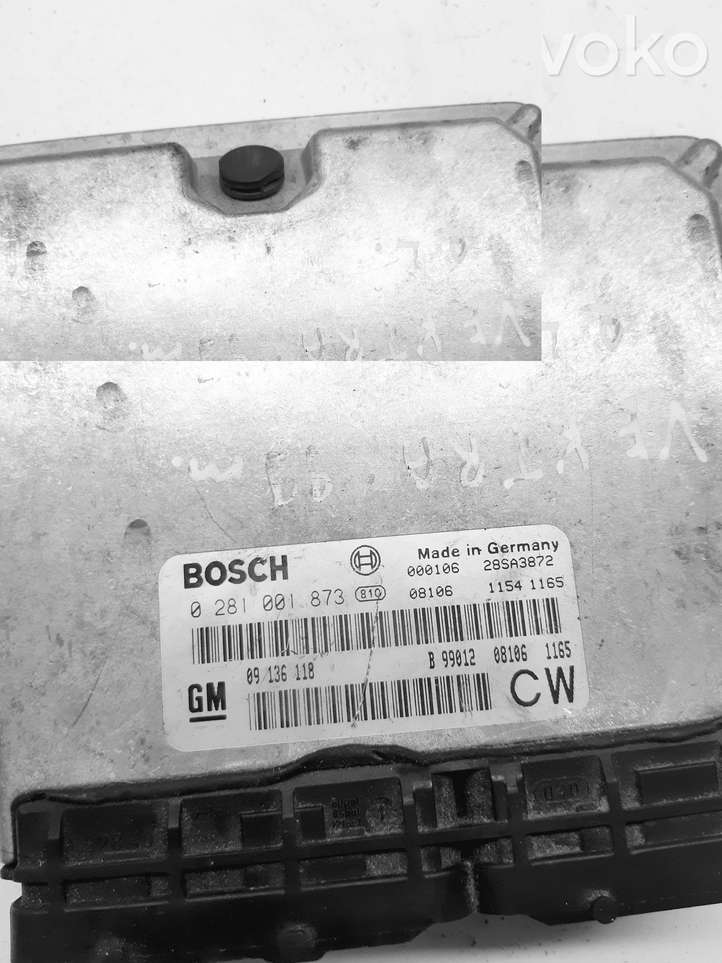 Opel Vectra (1999 - 2002)  0281001873 Блок управления двигателя