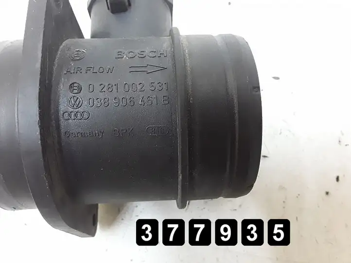 Volkswagen Touran I (2003 - 2010) 1900tdi0281002531038906461bdefect Датчик массового расхода воздуха — фото 7
