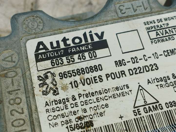 Peugeot 407 (2004 - 2011)  9655880880 Блок управления надувных подушек