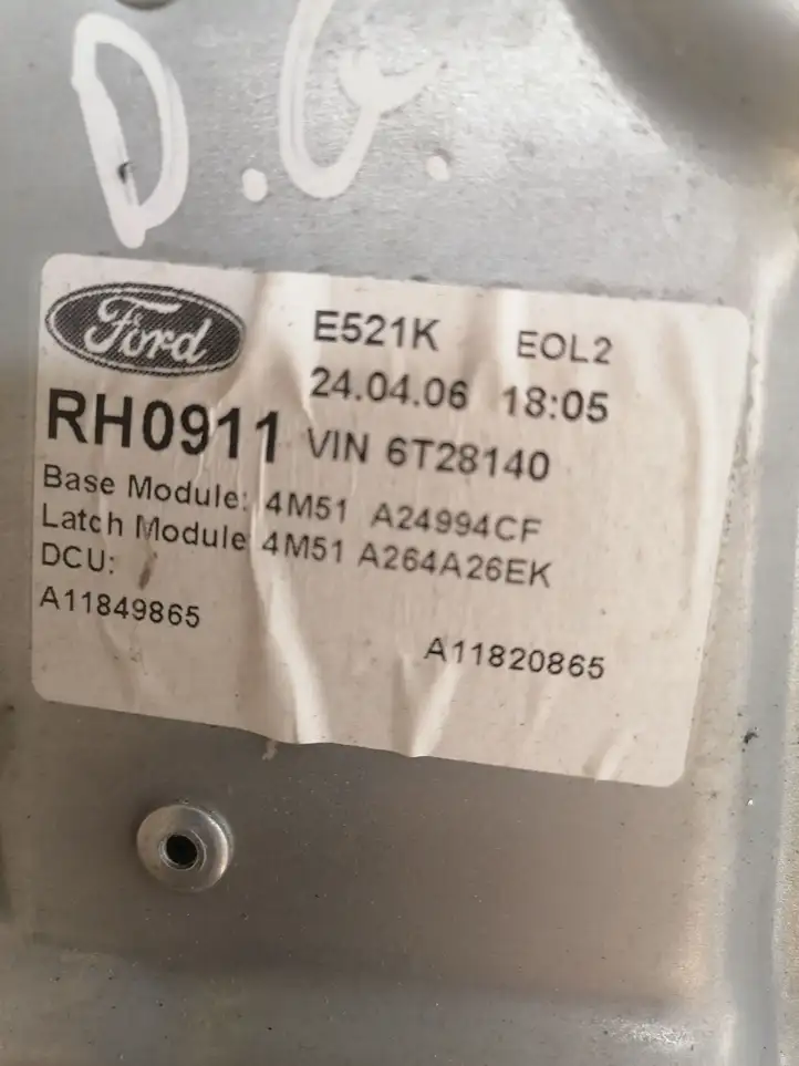 Ford Focus (2005 - 2008) 996986103 Механический стеклоподъемник задней двери — фото 2