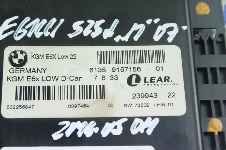 BMW 5 E60 E61 (2004 - 2010) 9157156 Модуль комфорта — фото 2
