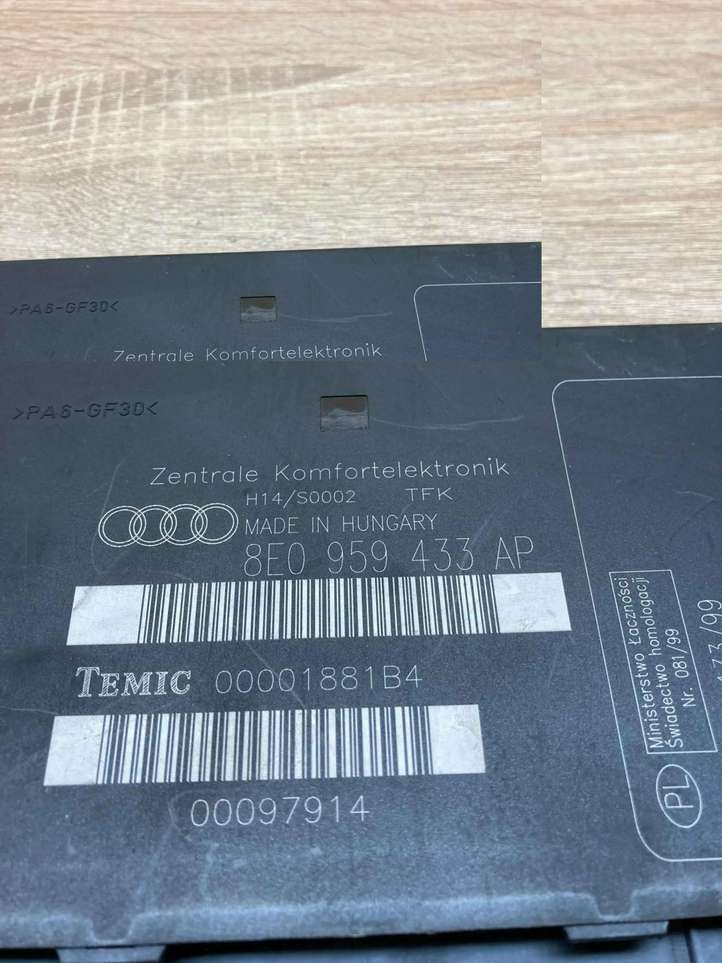 Audi A4 (2000 - 2006)  8E0959433AP Mодуль kомфортa
