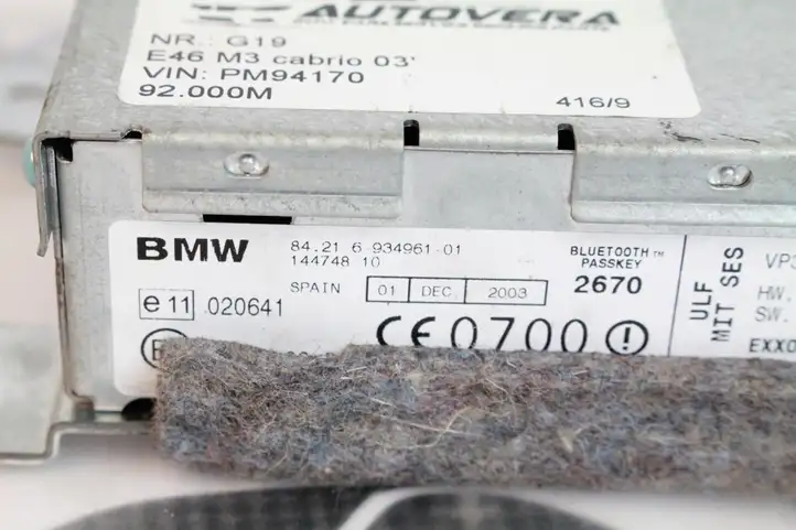 BMW 3 E46 (1998 - 2005) 6934961 Bluetooth модуль — фото 2