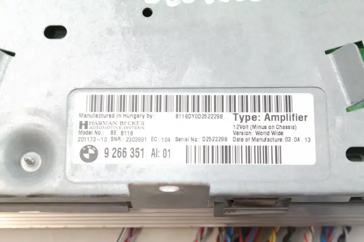 BMW 5 GT F07 (2010 - 2017) 9266351 Усилитель звука — фото 3