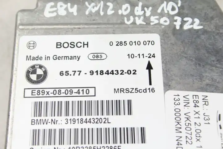 BMW X1 E84 (2009 - 2015) 9184432 Блок управления SRS — фото 2