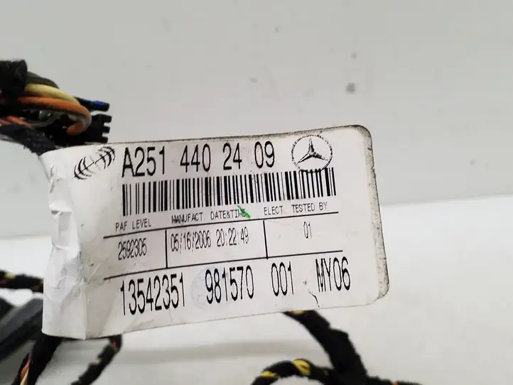 Mercedes-Benz R W251 (2005 - 2013) A2514402409 Проводка задней двери — фото 6