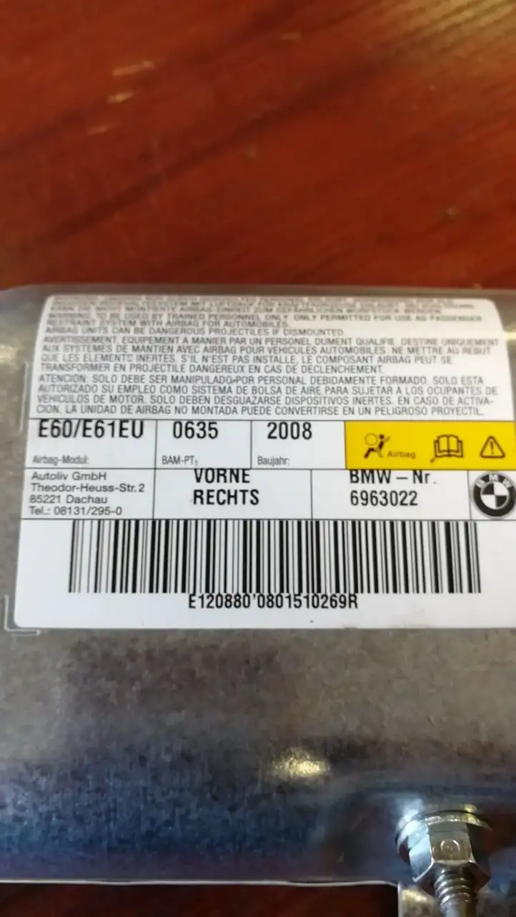 BMW 5 E60 E61 (2004 - 2010) 601190500C Подушка безопасности двери — фото 3