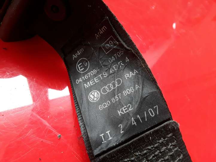 Volkswagen Polo (2005 - 2009)  6Q0857806A Задний ремень безопасности